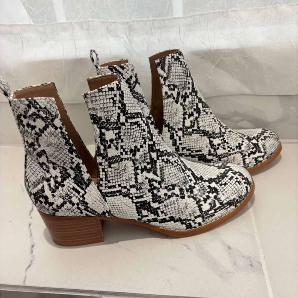Snakeskin Ankle Boots